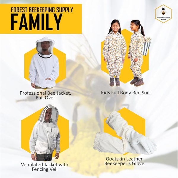 Forest Beekeeping Supply Suit Clear Veil Durable Unisex-4