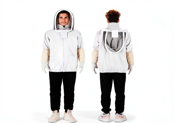 ZMHBKPS Beekeeping Jacket Protective Cotton Polyester White-2