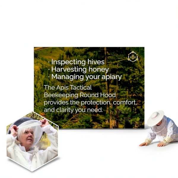 Apis Tactical Beekeeping Hood Zipper Closure Round Veil-4