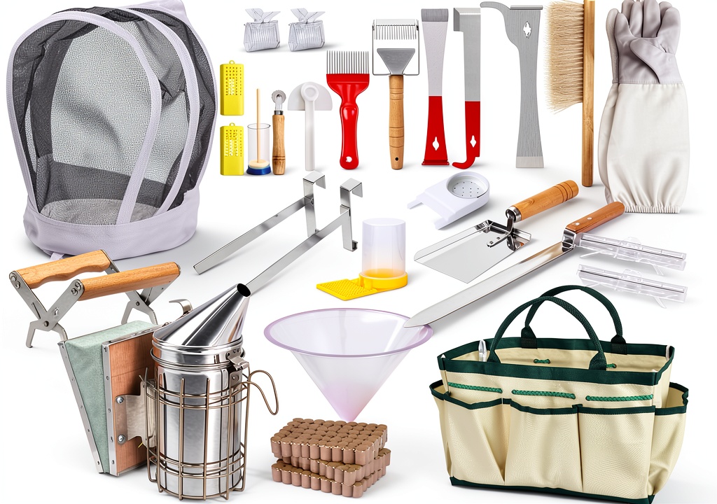 Blisstime Beekeeping Kit tools laid out on a table