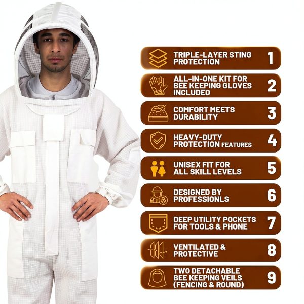 Mount Helicon Beekeeping Suit Ventilated Unisex Professional-5