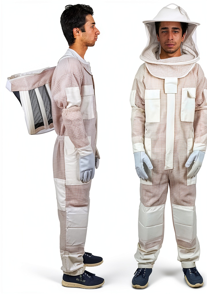 Mount Helicon Beekeeping Suit in use during hive inspection