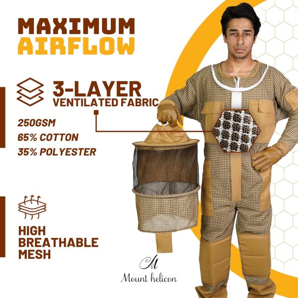 Mount Helicon Beekeeping Suit Ventilated Unisex Professional-2