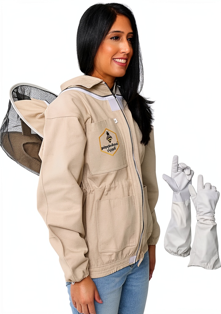 Forest Beekeeping Jacket worn during hive inspection