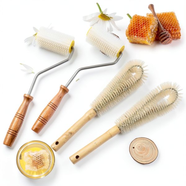 Elesunory Honey Extractor Durable Plastic Wooden Handle-6