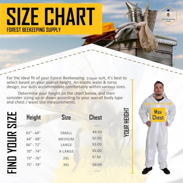 Forest Beekeeping Supply Suit Clear Veil Durable Unisex-3