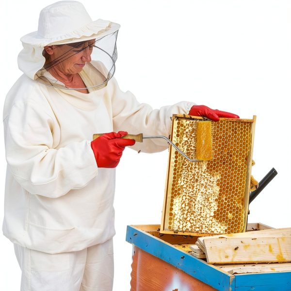 Elesunory Honey Extractor Durable Plastic Wooden Handle-4