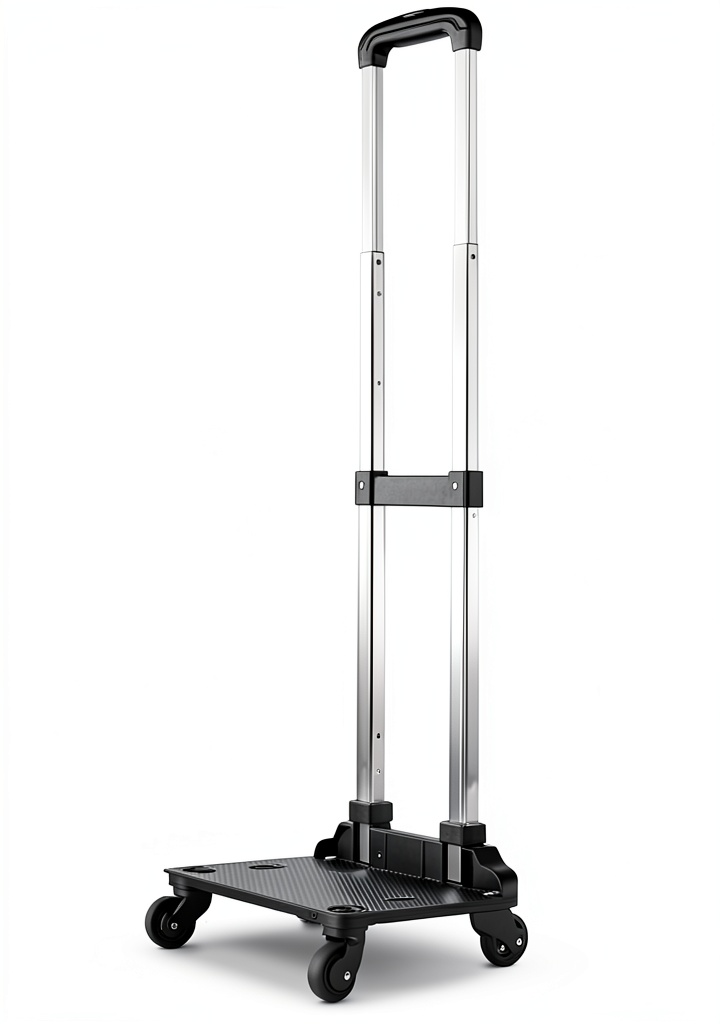 KKTAPOS folding hand truck in an airport setting