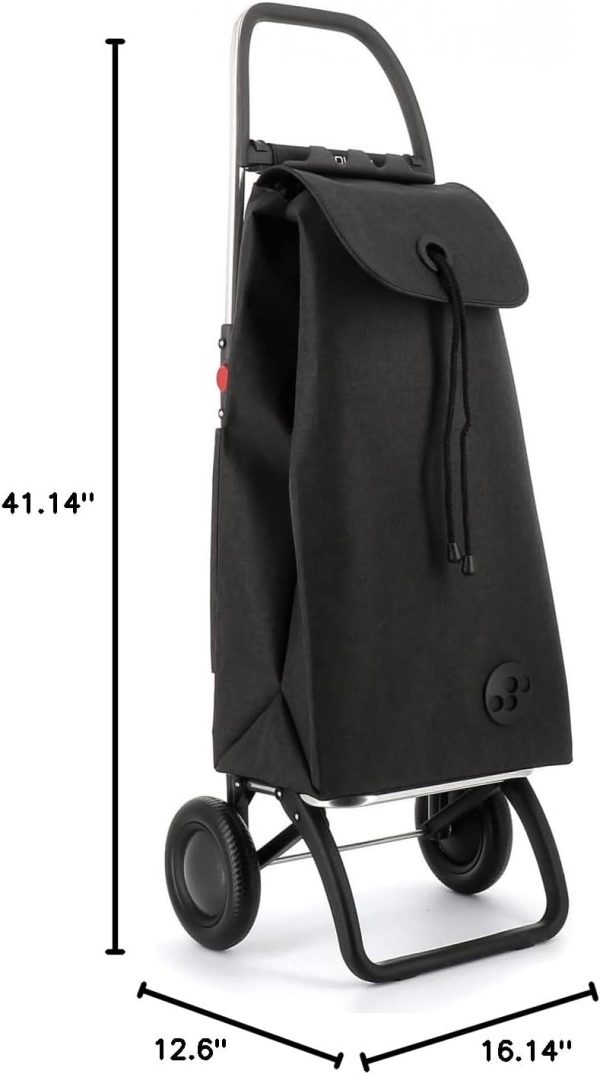 Rolser Foldable Aluminum 2 Wheel Cart Black Portable Utility-9