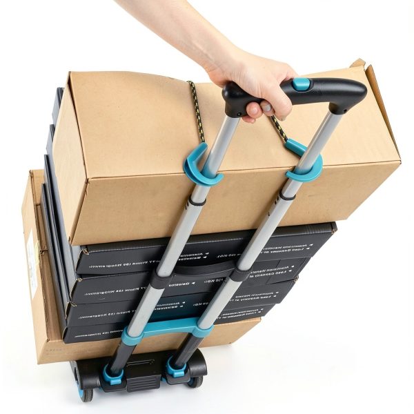 Acroma Foldable Luggage Cart HT0032 Blue Black Lightweight Portable-5