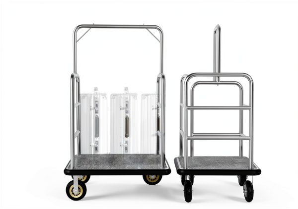 VitaCu Commercial Luggage Cart with Clothing Rack 1300lb Capacity-2
