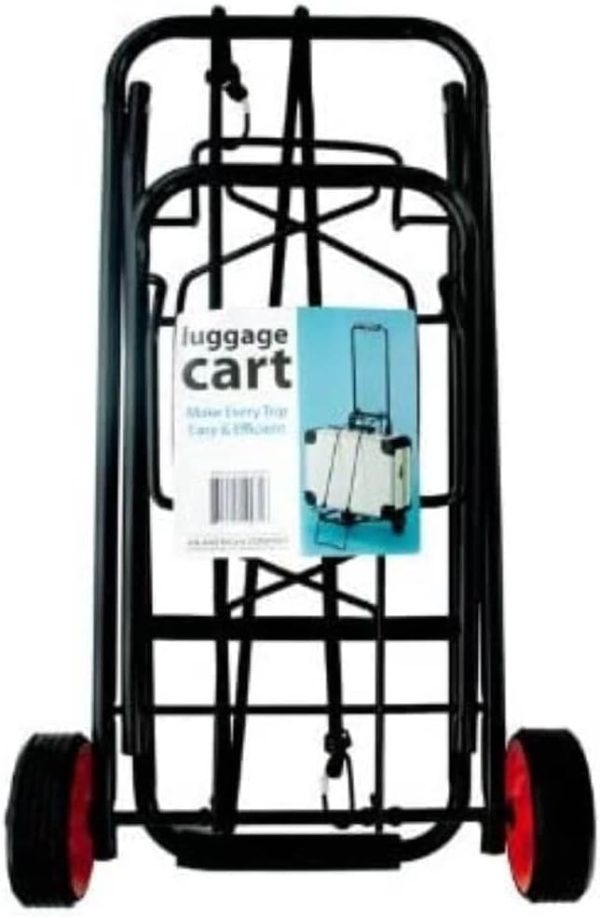 Kole Imports Portable Metal Luggage Cart OC643 5‑Bag Capacity-2