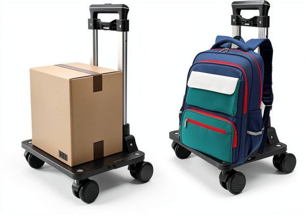 Folding Luggage Cart Zoofen with 77lb Capacity and Adjustable Handle-4