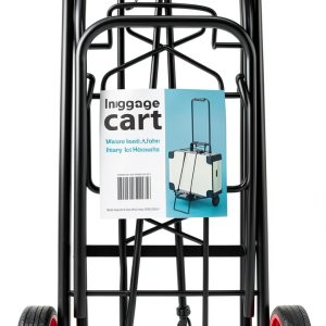 Kole Imports Portable Metal Luggage Cart OC643 5‑Bag Capacity-0