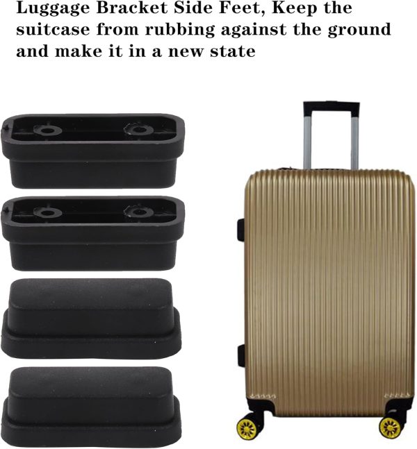 Luggage Bottom Stand Feet BQLZR Plastic Pad Set 4pcs with Screws-2
