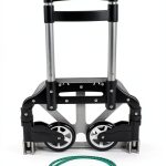 KASOM Aluminum Luggage Cart Black Foldable 2‑Wheel 165lb Capacity-0