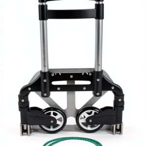 KASOM Aluminum Luggage Cart Black Foldable 2‑Wheel 165lb Capacity-0