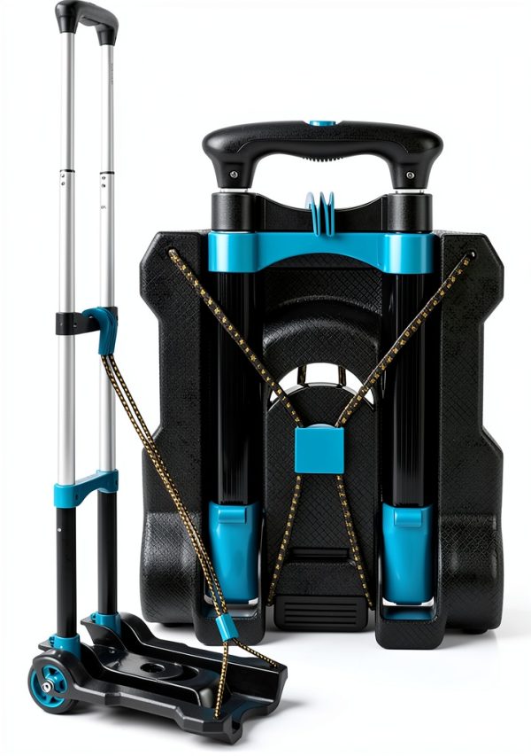 Acroma Foldable Luggage Cart HT0032 Blue Black Lightweight Portable-0