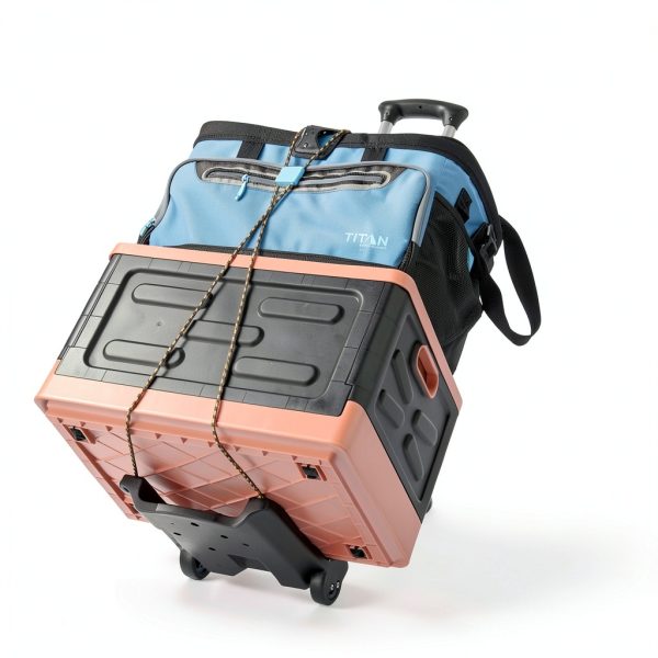Acroma Foldable Luggage Cart HT0032 Blue Black Lightweight Portable-7