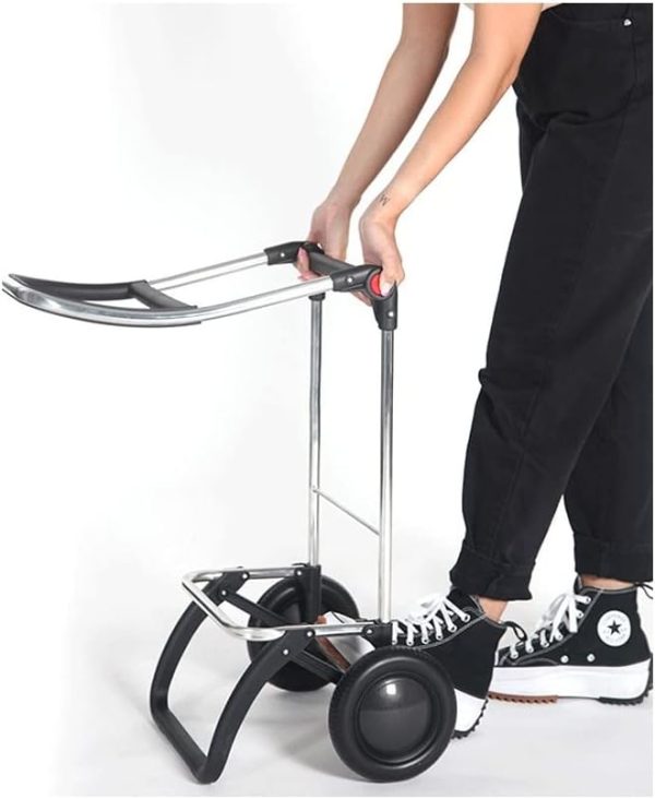 Rolser Foldable Aluminum 2 Wheel Cart Black Portable Utility-7