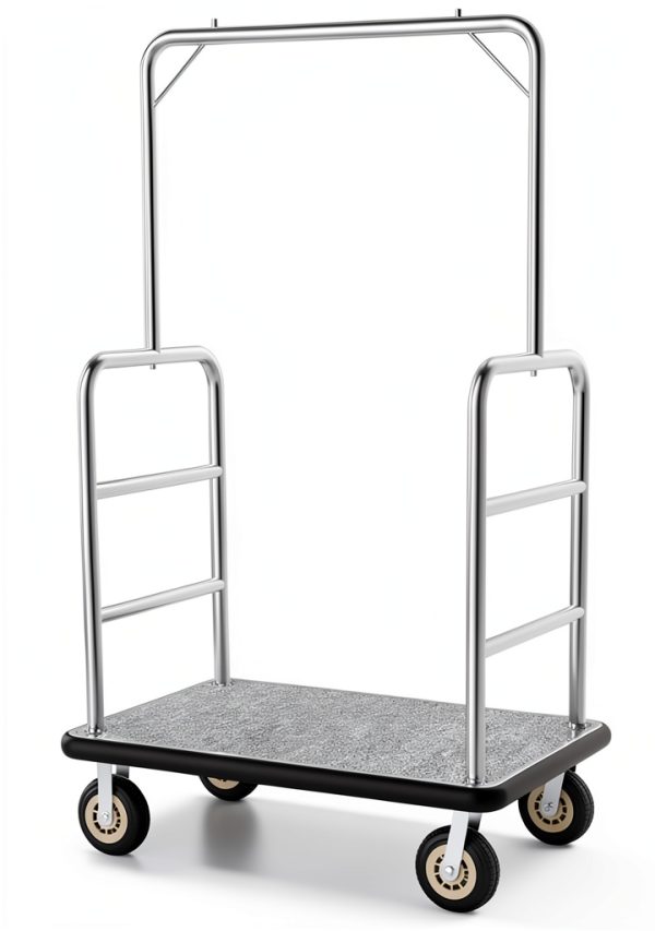 VitaCu Commercial Luggage Cart with Clothing Rack 1300lb Capacity-0