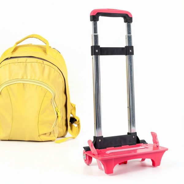 Moyeetings Aluminum Alloy Adjustable Trolley Handle Pink 40/65/90 cm-2
