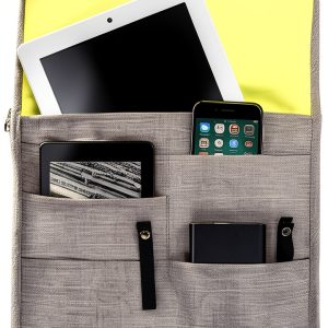 SO~MINE Airplane Pocket Organizer | Tray Table Cover | In Flight Seat Back Organizer Bag | Commuter Essential Travel Bag | Media Pouch For Flying | Travel Gift | Attaches To Luggage-0