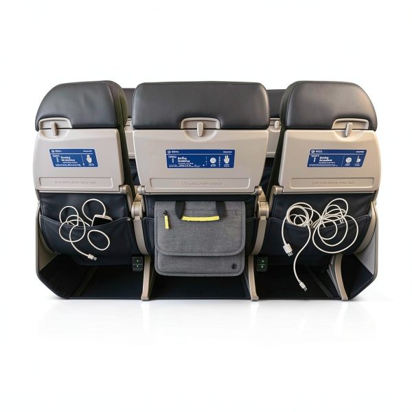 SO~MINE Airplane Pocket Organizer | Tray Table Cover | In Flight Seat Back Organizer Bag | Commuter Essential Travel Bag | Media Pouch For Flying | Travel Gift | Attaches To Luggage-4