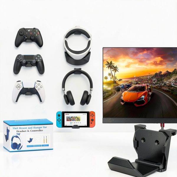 Controller Wall Mount HUIJUTCHEN ABS Holder Adhesive/Screw 6 Pack-1