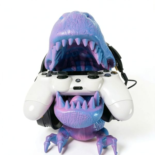 TRex Gaming Controller Holder Wall Mount Blue Pink-2