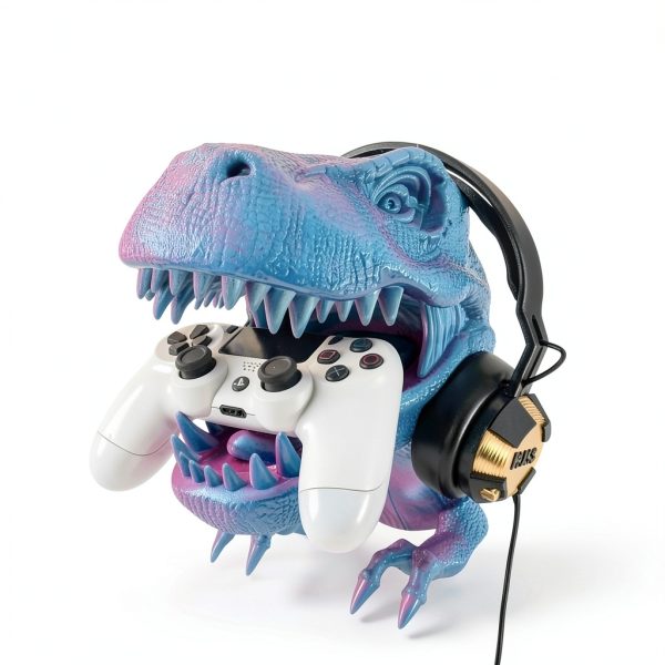 TRex Gaming Controller Holder Wall Mount Blue Pink-0