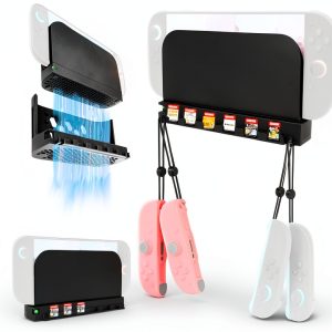 3D Printed Wall Mount Stand Actottosms for Switch 2 Black Shelf-0
