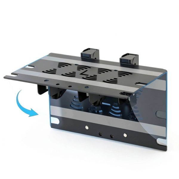 Aluminum Alloy Foldable Wall Mount Shelf for PS5 Controllers Black-2