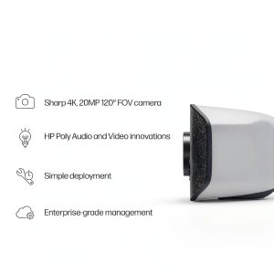 Poly Studio V12 – USB Video Bar for Small Rooms - 4K 20MP Camera, AI-Enhanced Audio, Noise Cancellation, Poly Lens Management - Microsoft Teams, Zoom & Google Meet Compatible - Thoughtfully Made-0