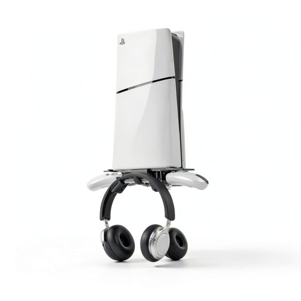 Aluminum Alloy Foldable Wall Mount Shelf for PS5 Controllers Black-3