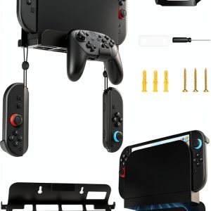 GLDRAM Wall Mount Stand for Nintendo Switch 2 Metal Shelf with Storage-0