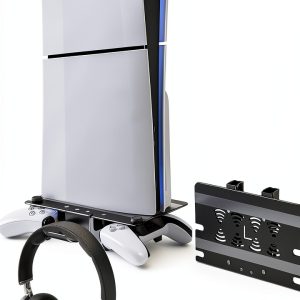 Aluminum Alloy Foldable Wall Mount Shelf for PS5 Controllers Black-0