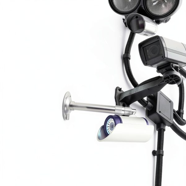 Mikinona Retractable Aluminum Camera Stand 20-40cm Wall Mount Holder for Security Cameras Adjustable Ceiling Support for Indoor/Outdoor Use-1