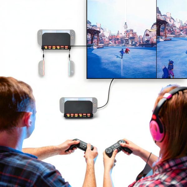 3D Printed Wall Mount Stand Actottosms for Switch 2 Black Shelf-5