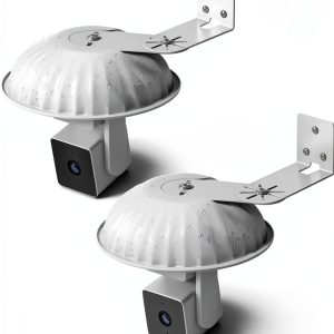 2 Pack Wall Mount with Rain Cover for WYZE Cam Pan V3/V2, Weatherproof-0