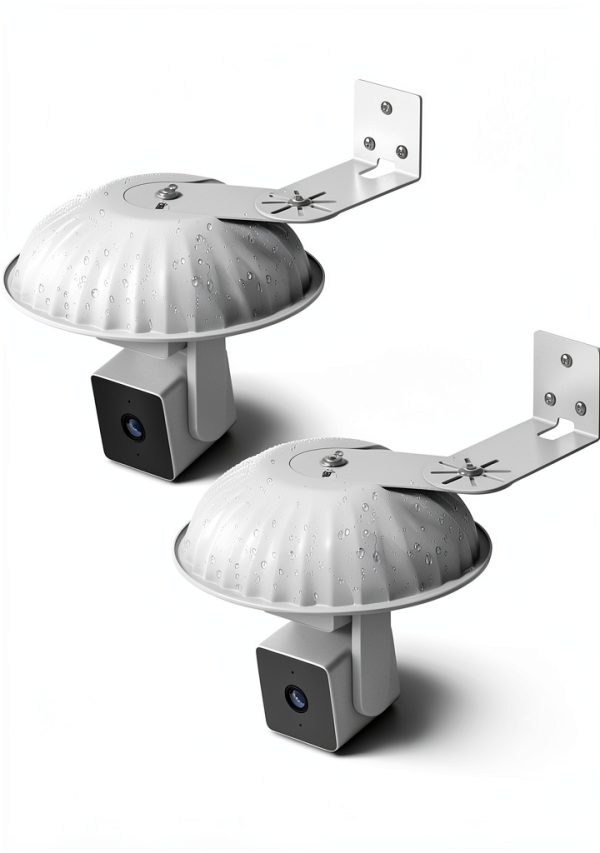 2 Pack Wall Mount with Rain Cover for WYZE Cam Pan V3/V2, Weatherproof-0