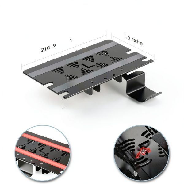 Aluminum Alloy Foldable Wall Mount Shelf for PS5 Controllers Black-5