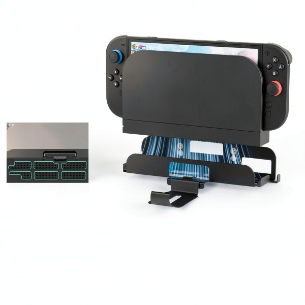 GLDRAM Wall Mount Stand for Nintendo Switch 2 Metal Shelf with Storage-2
